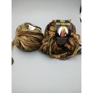 2 Skein Lion Brand Yarn Fettuccini  CAMOUFLAGE  Wool Blend  #6 Super Bulky  50g